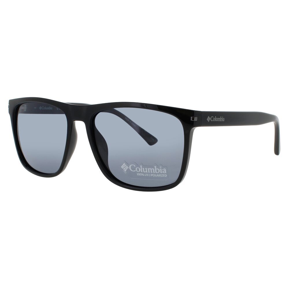 NWT Columbia BOULDER RIDGE 001 Black Rectangle Sunglasses 57mm